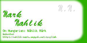 mark nahlik business card